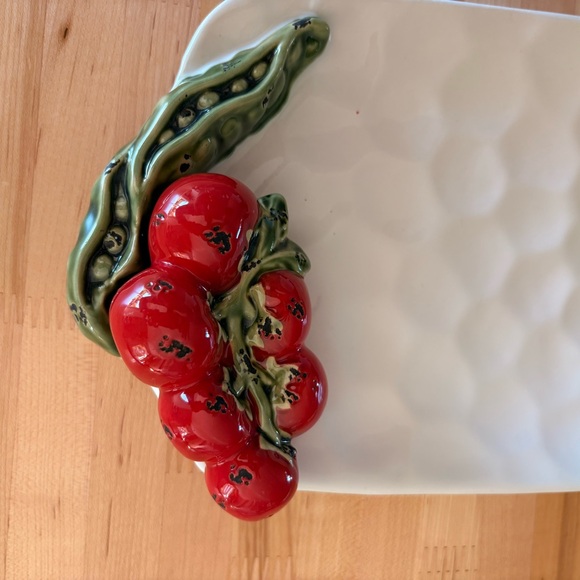 Mud Pie Artichoke and Tomato Ceramic Platter - Picture 2 of 4